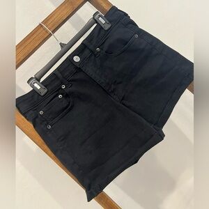 American Eagle Outfitters next level stretch black denim LADIES jean shorts 12